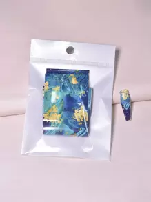 1pack Marble Print Nail Art Sticker Nail Stickers DIY - Multicolor - View 1