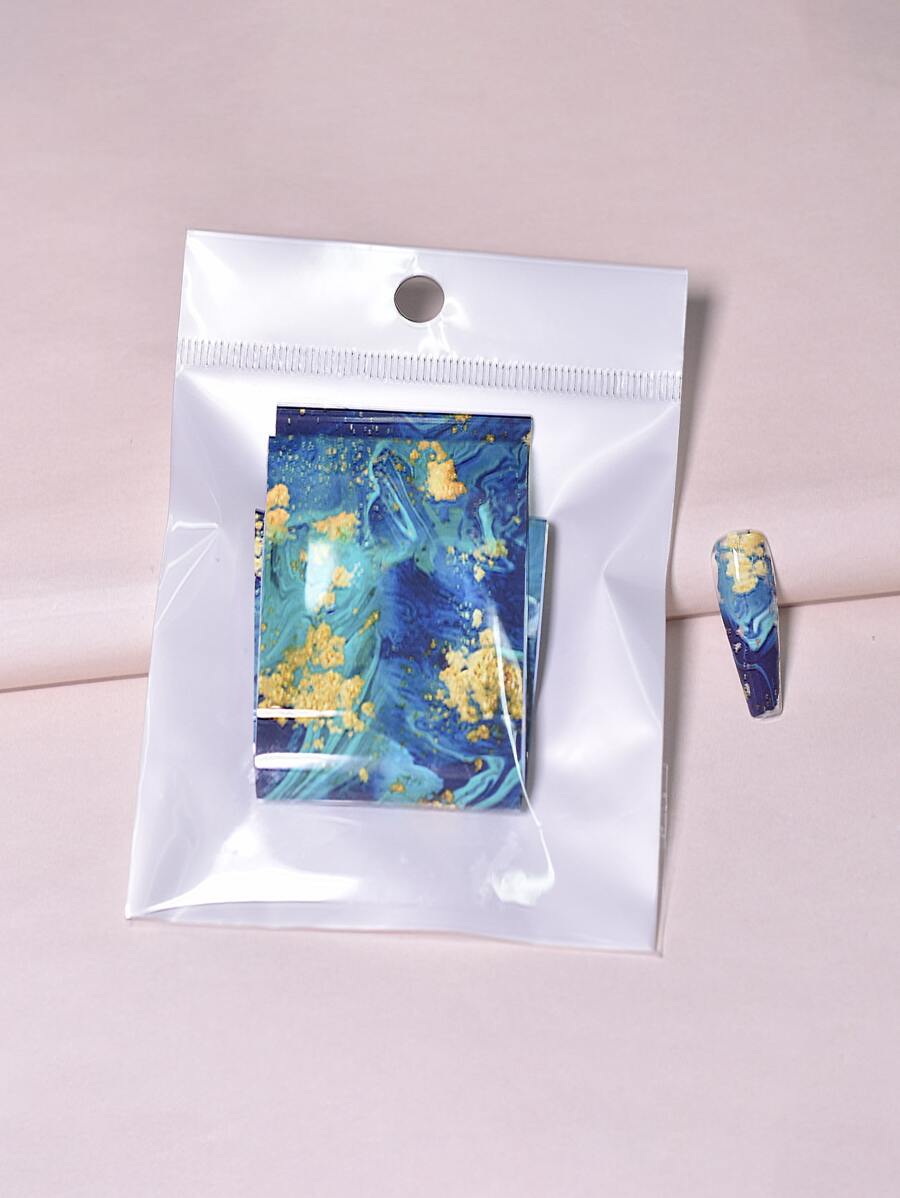 1pack Marble Print Nail Art Sticker Nail Stickers DIY - Multicolor - View 1