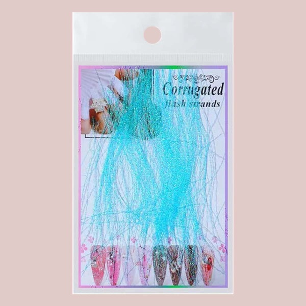 

1pack Wire Shaped Nail Art Decoration, Blue