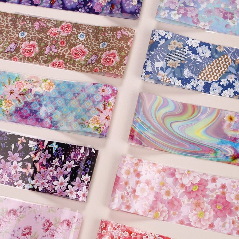 

10pcs Floral Nail Art Sticker, Multicolor