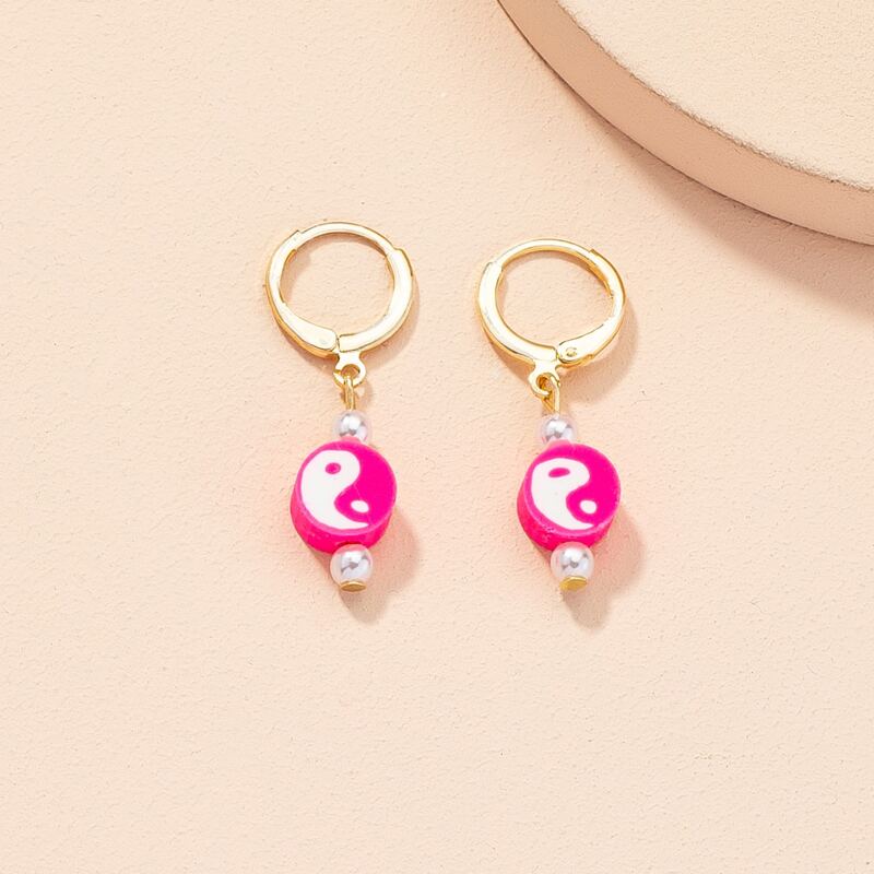 

Yin & Yang Design Earrings, Multicolor