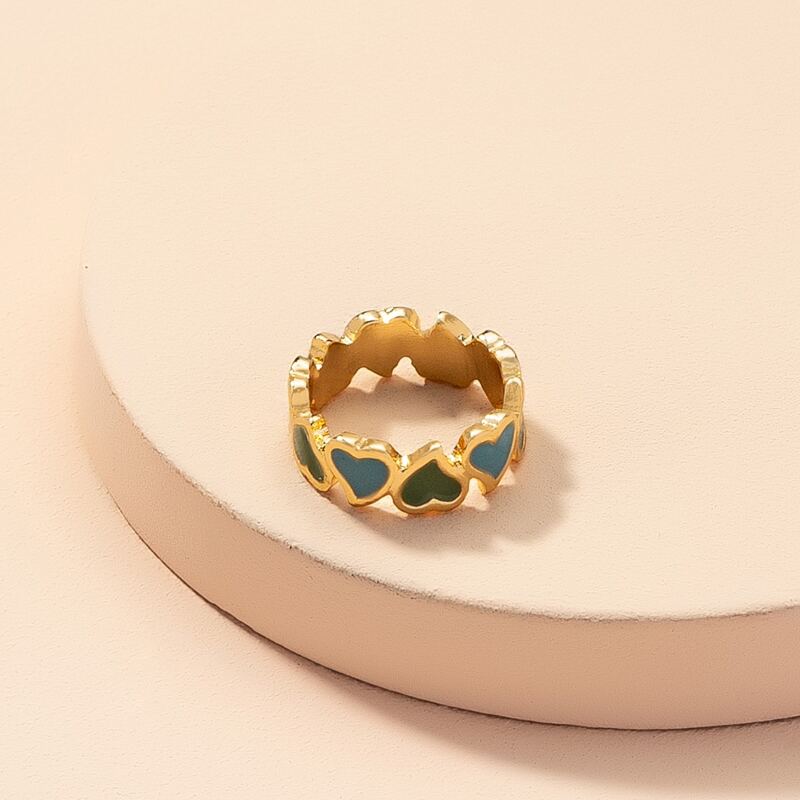 

Heart Design Ring, Multicolor