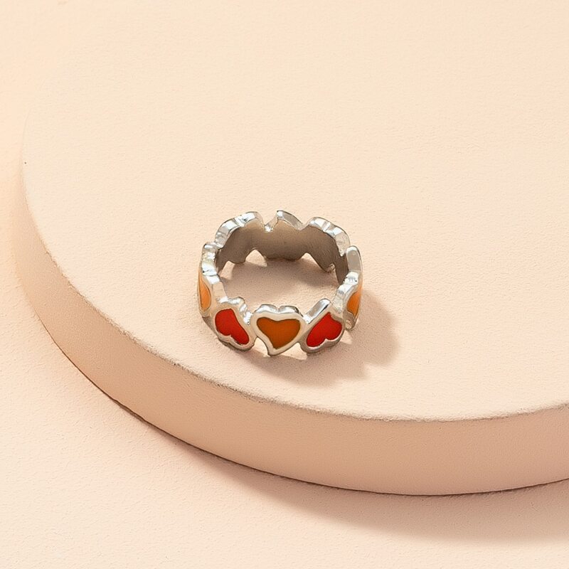 

Heart Design Ring, Multicolor
