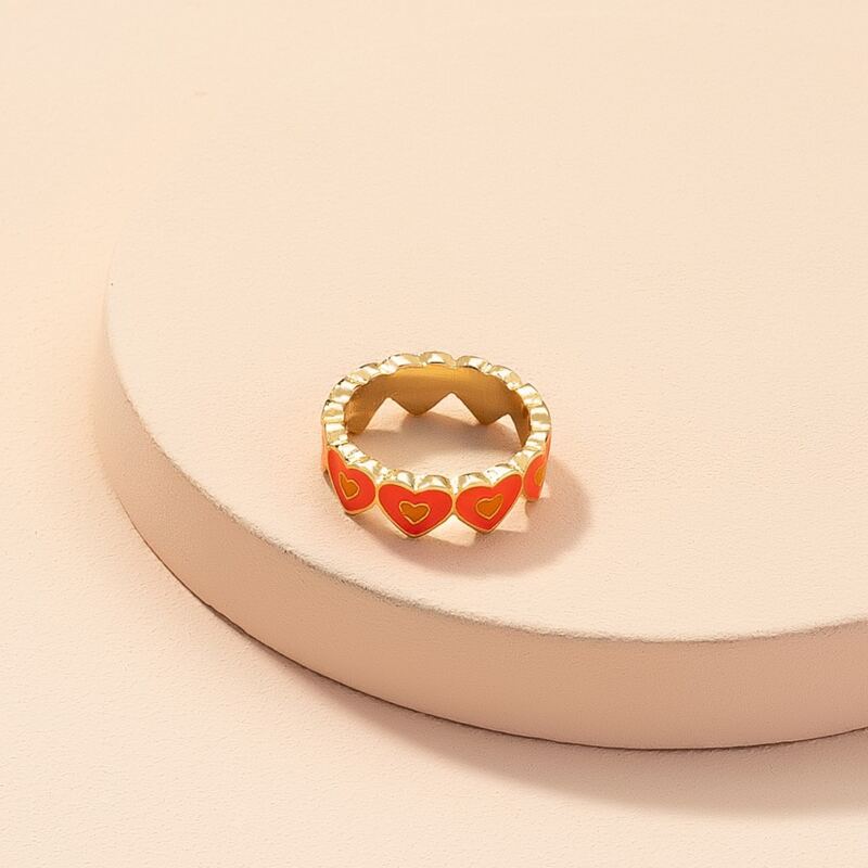 

Heart Design Ring, Multicolor