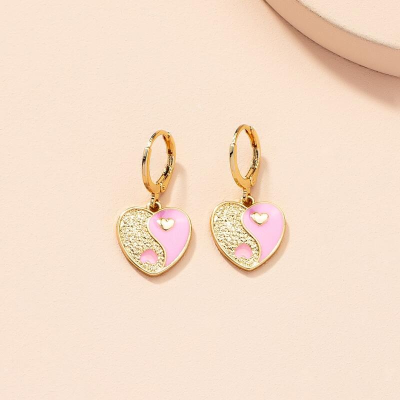 

Yin & Yang Design Earrings, Multicolor