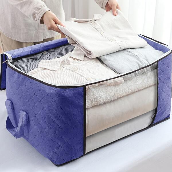

1pc Clothing Storage Bag, Navy blue