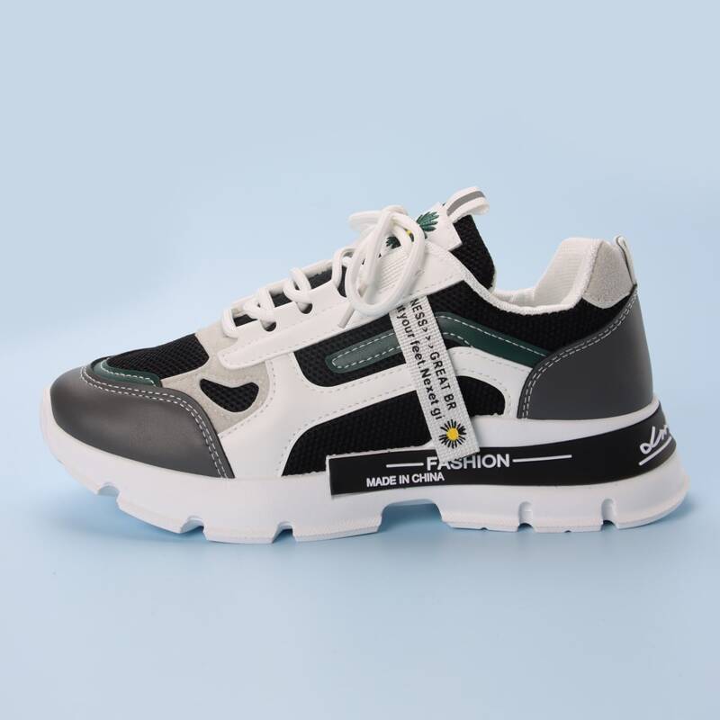 

Lace Up Front Chunky Sneakers, Dark green