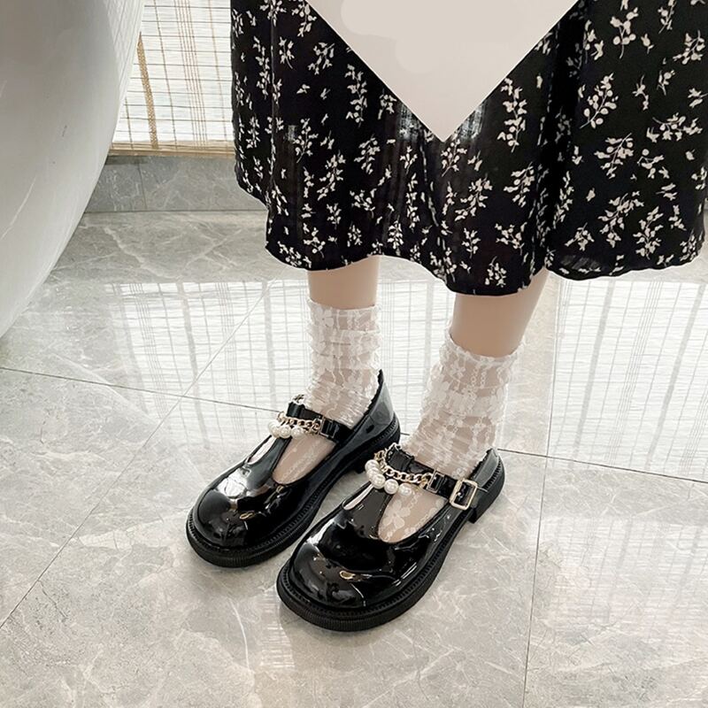 

Buckle Decor Mary Janes, Black