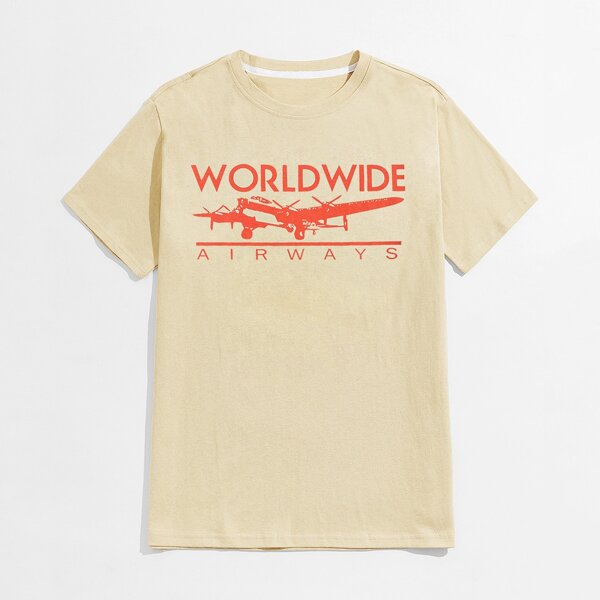 

Guys Letter Graphic Tee, Khaki