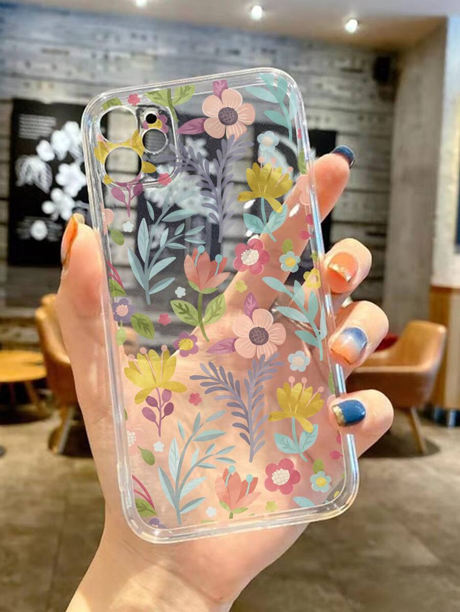 Ốp lưng điện thoại trong suốt họa tiết hoa mùa hè, tương thích với iPhone 11, 13, 14 Pro Max. Đây là phiên bản quốc tế, không phải phiên bản nội địa. - Trong sáng - Xem 1