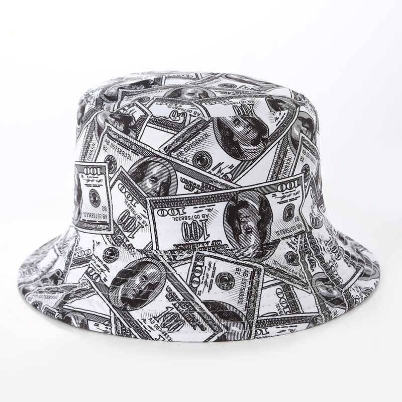

Guys Graphic Bucket Hat, Black and white