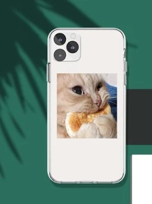 有趣的貓咪印花手機殼，適用於iPhone15/15Plus/15Pro/15Promax - 無色 - 查看 2