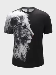 Manfinity NiteLyfe Tops Nam Thú vật Đường phố - màu đen - Xem 1