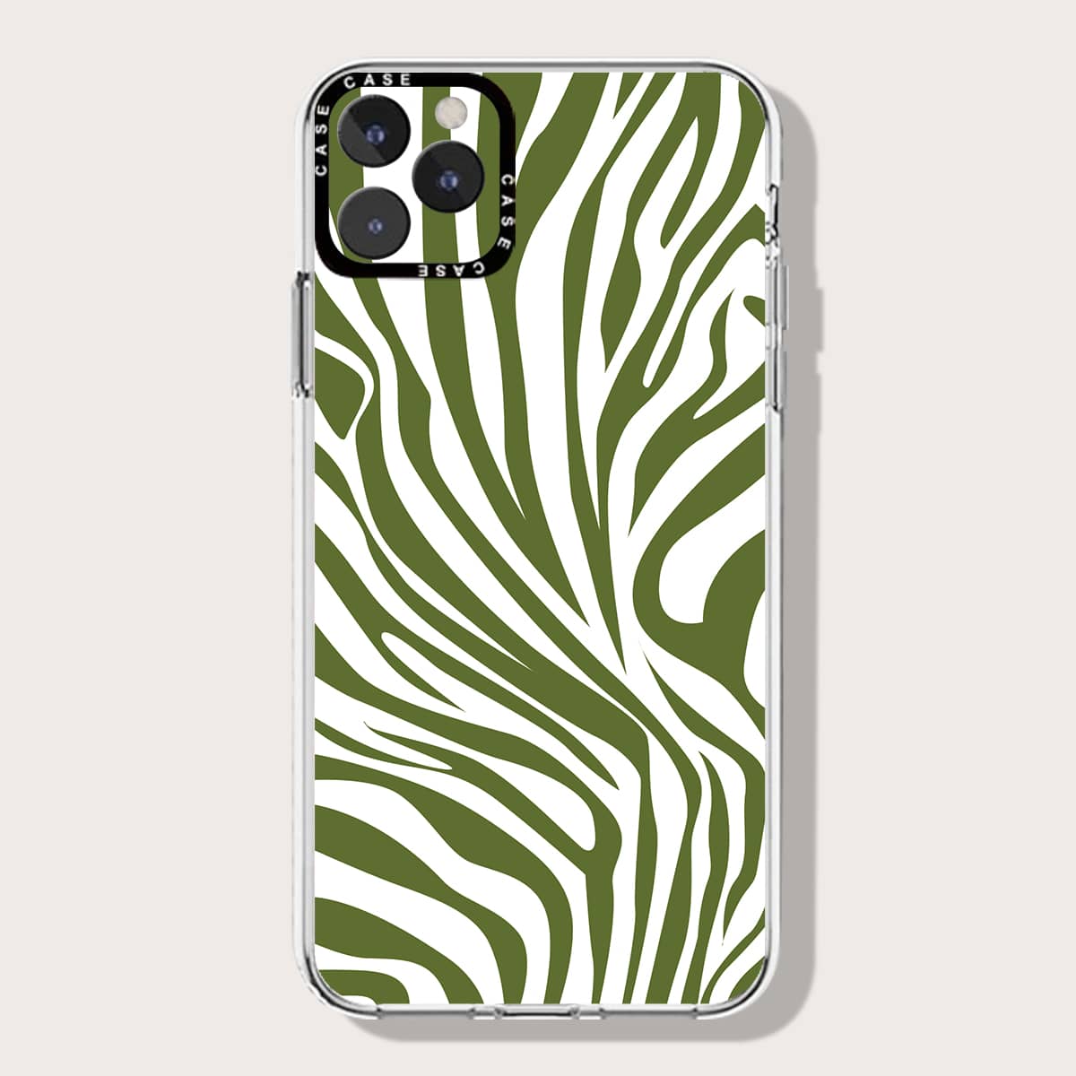 

Zebra Stripe Pattern Phone Case, Green