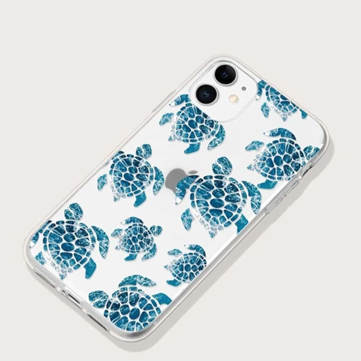 

Tortoise Print Phone Case, Blue