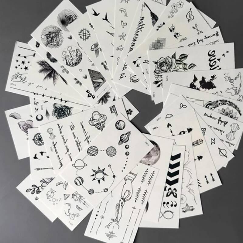 

30sheets Snake Pattern Nail Art Sticker, Black