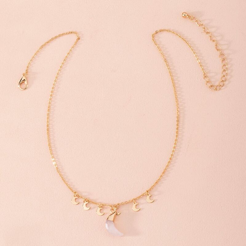 

Moon Decor Chain Necklace, Gold
