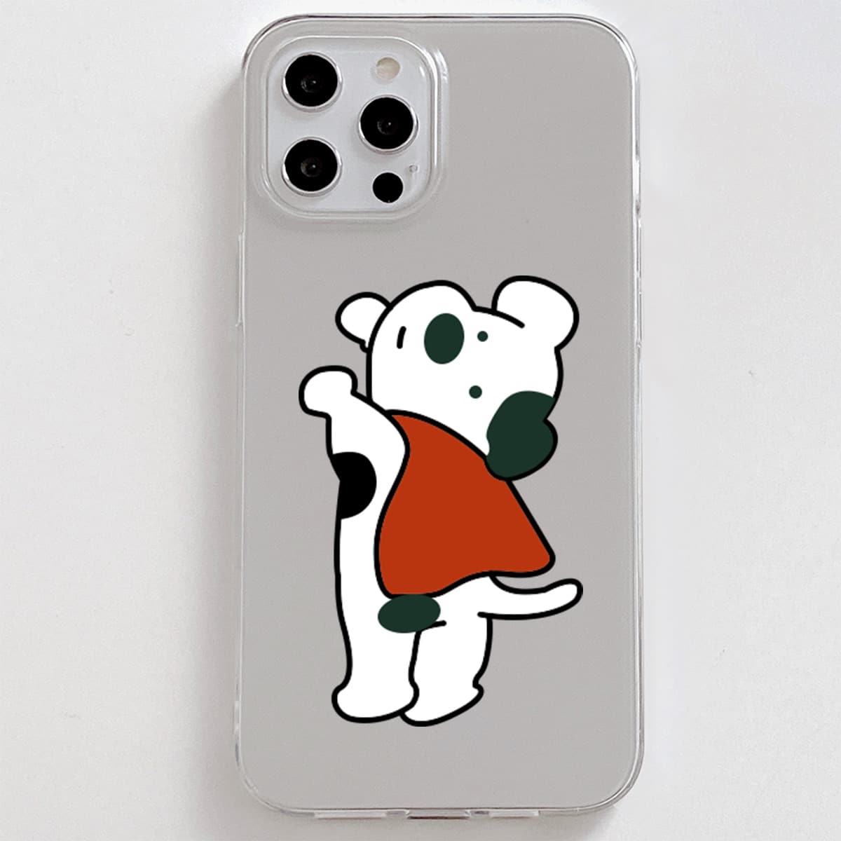 

Cartoon Graphic Transparent Phone Case, Clear