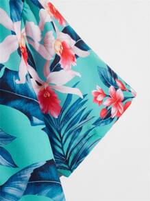 Manfinity Chillmode Men 1pc Tropical Print Shirt - Multicolor - View 3