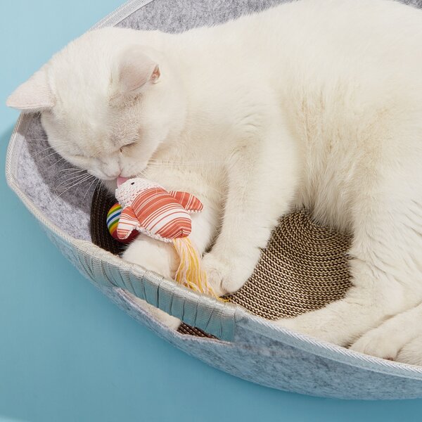 

1pc Plush Bird Pet Chew Toy, Multicolor