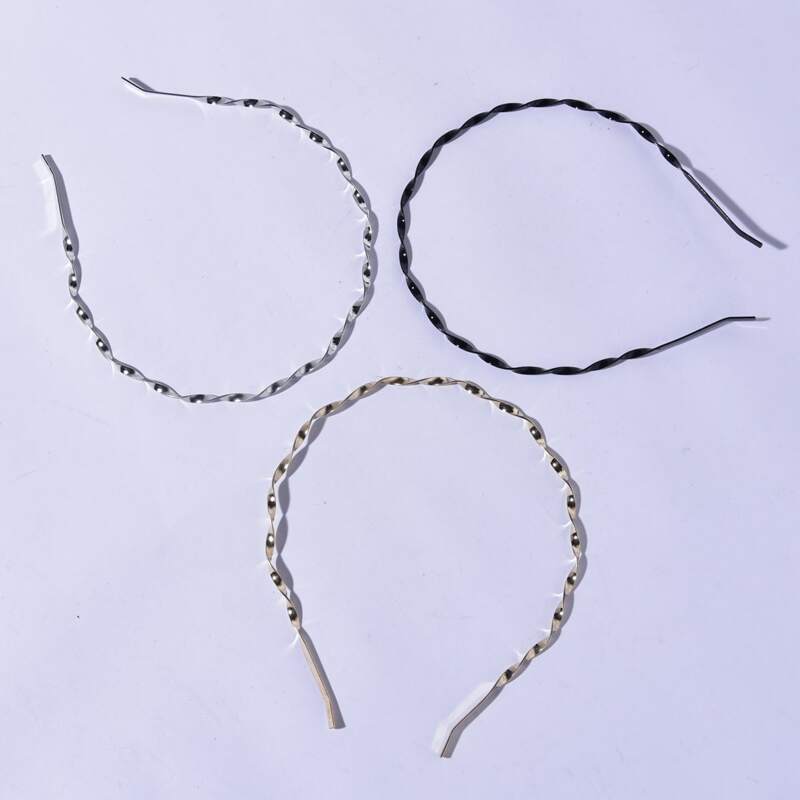 

3pcs Twist Design Headband, Multicolor