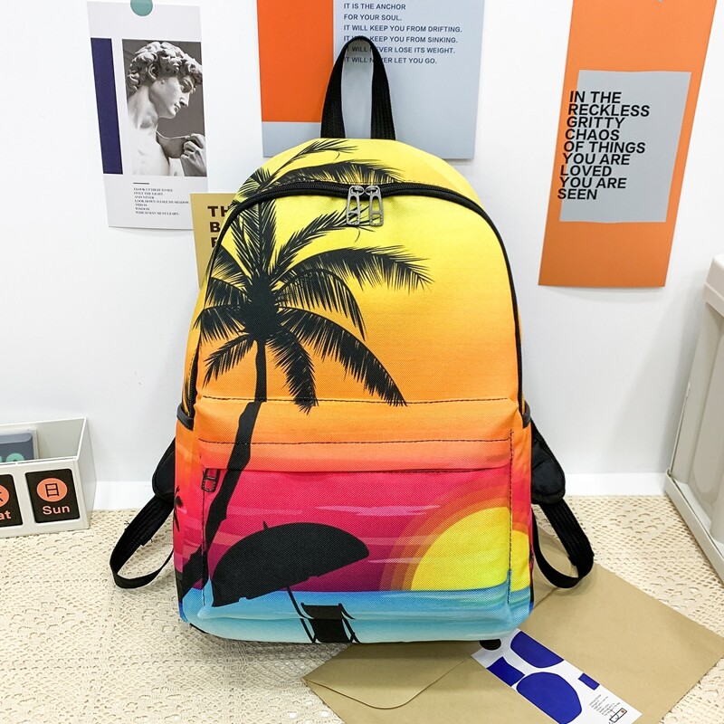 

Plant Pattern Backpack, Multicolor