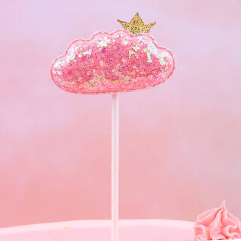 

5pcs Cloud Shaped Cake Topper, Pink