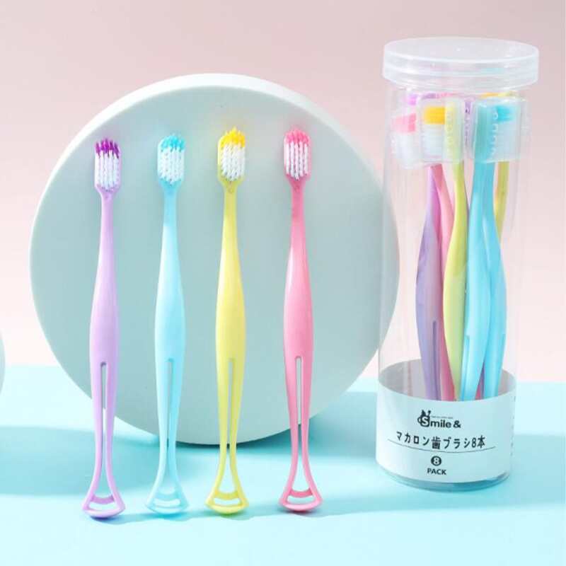 

8pcs Random Multifunction Toothbrush, Multicolor
