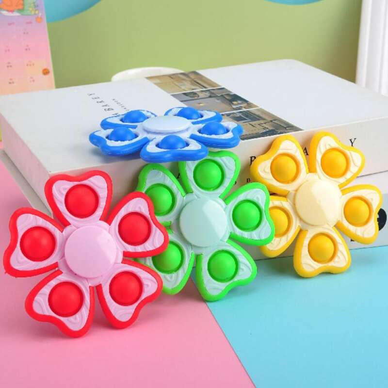 

1pc Fidget Spinner Random Push Pop Bubble, Multicolor