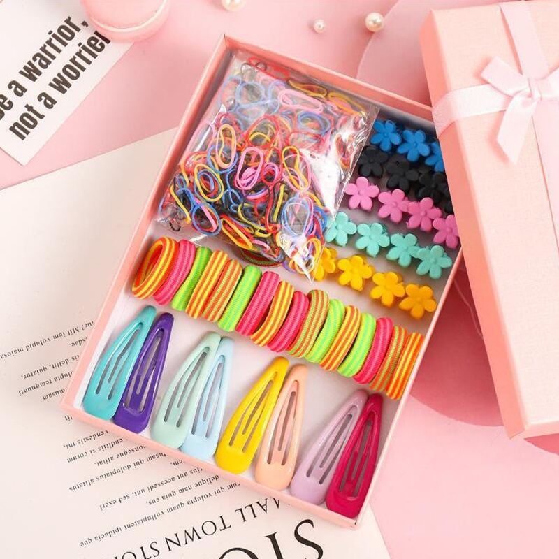 

270pcs Random Color Hair Accessory Set, Multicolor