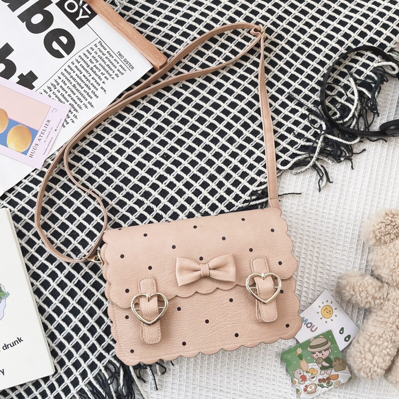 

Bow Decor Flap Crossbody Bag, Khaki