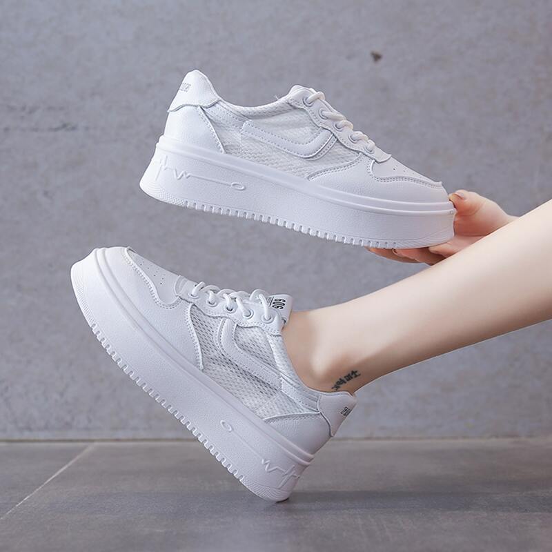 

Lace Up Front Mesh Sneakers, White