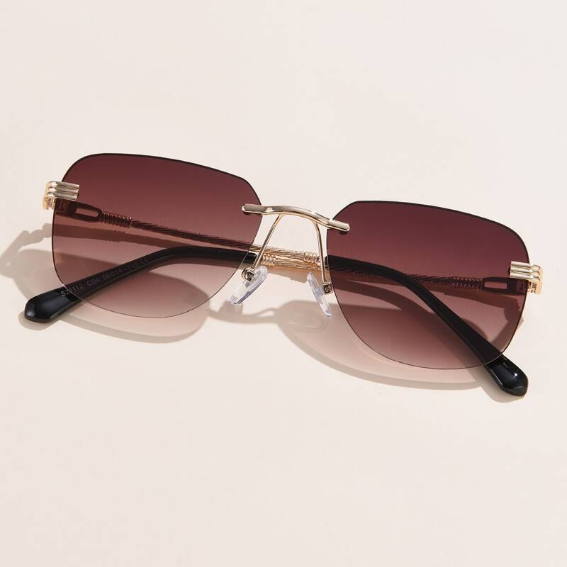 

Guys Rimless Sunglasses, Brown