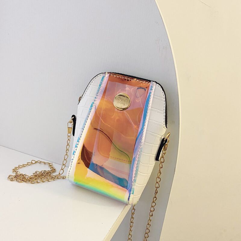 

Holographic Crossbody Bag, White