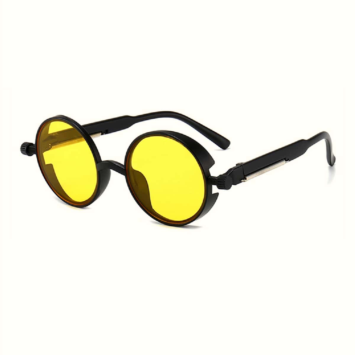 

Guys Round Frame Sunglasses, Yellow