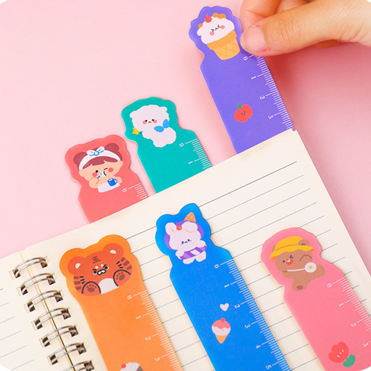

6pcs Cartoon Graphic Random Ruler, Multicolor