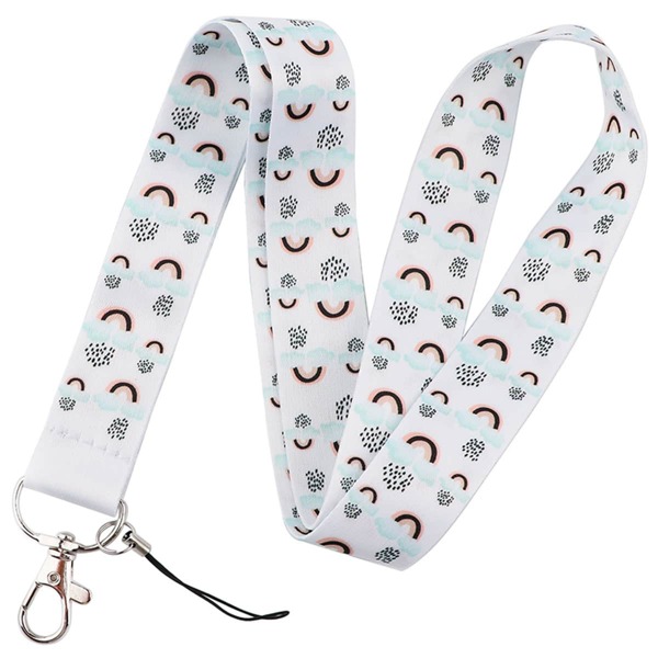

1pc Rainbow Print Lanyard, Multicolor