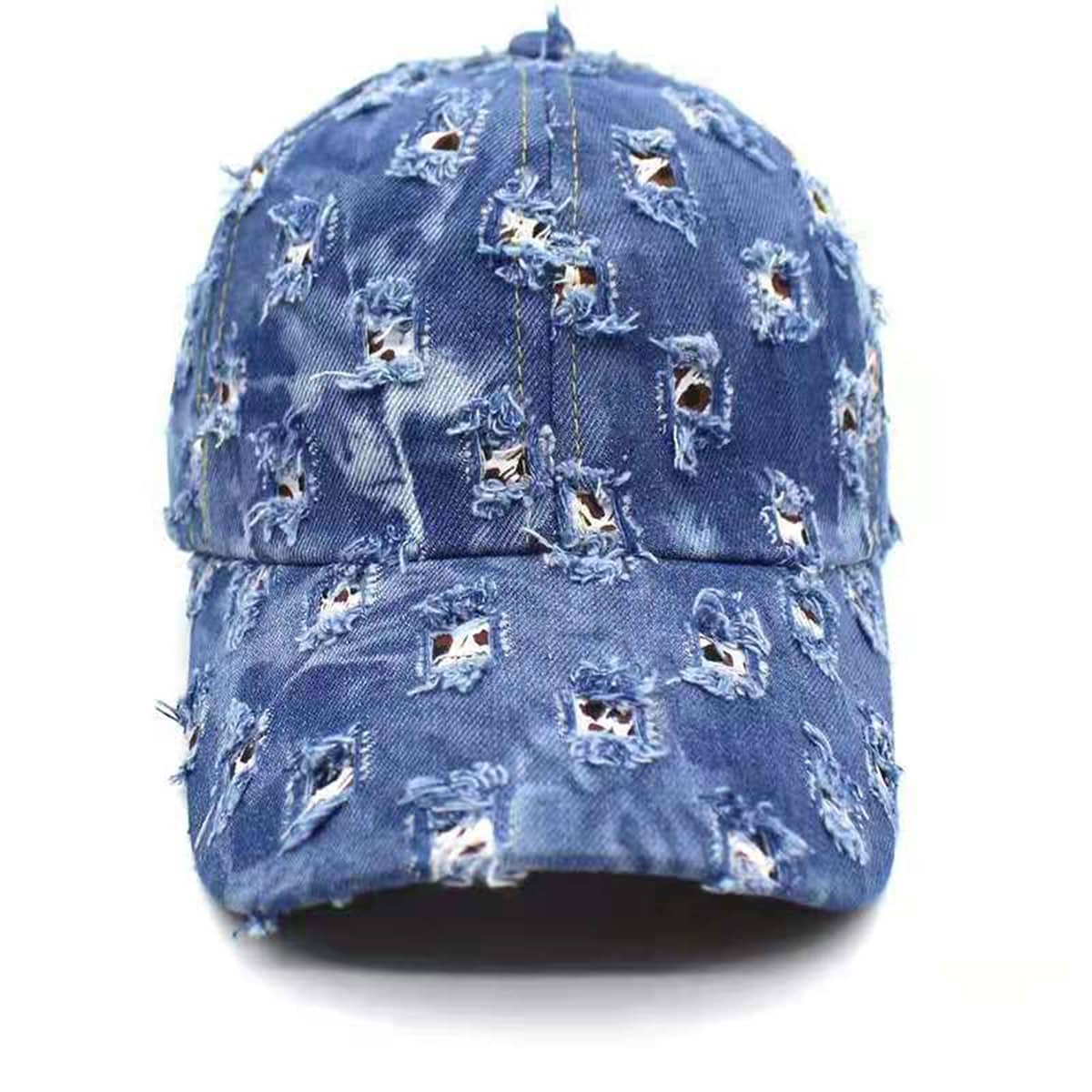 

Ripped Design Baseball Cap, Blue