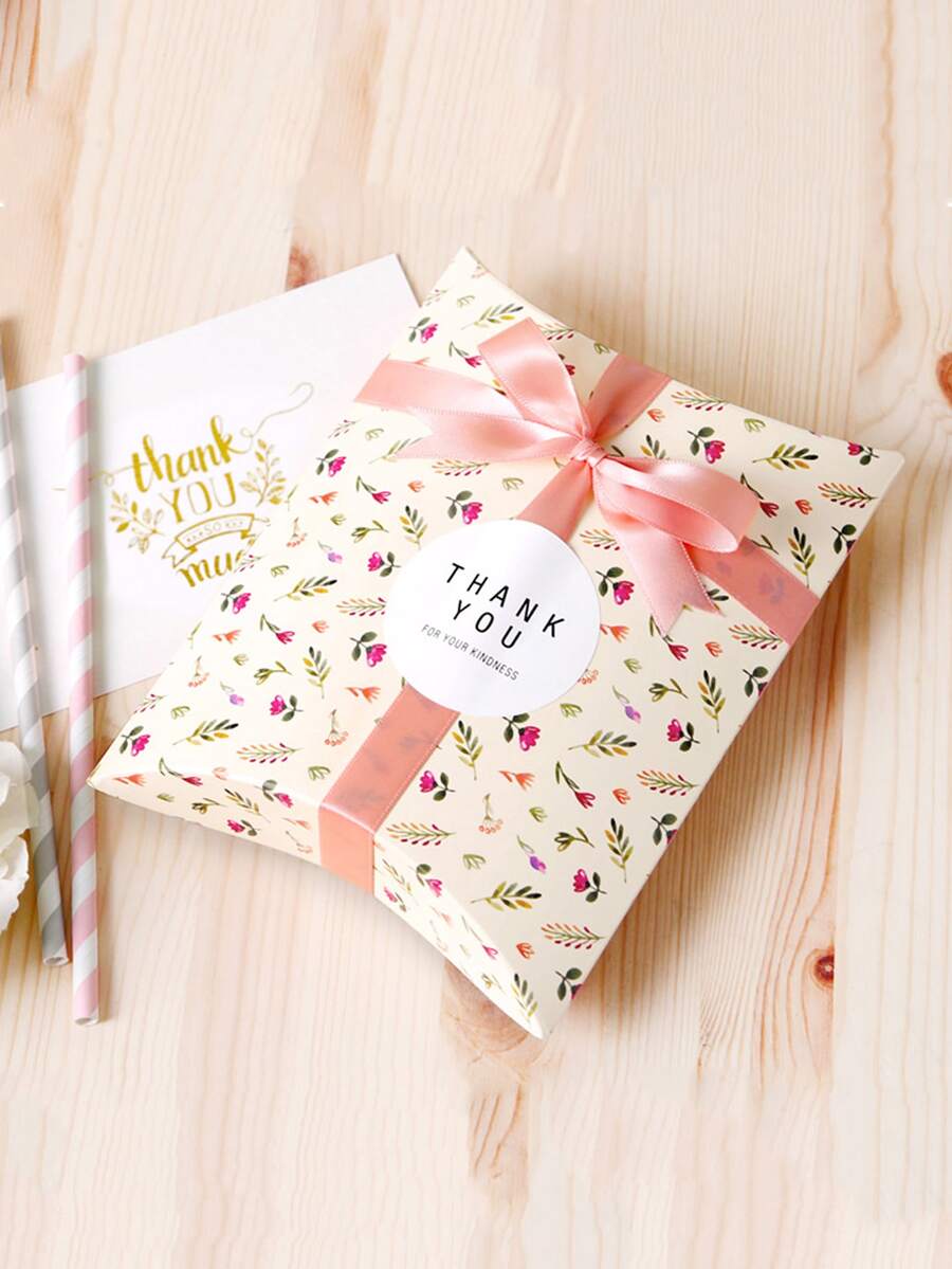 10pcs Flower Print Candy Box - Multicolor - View 1