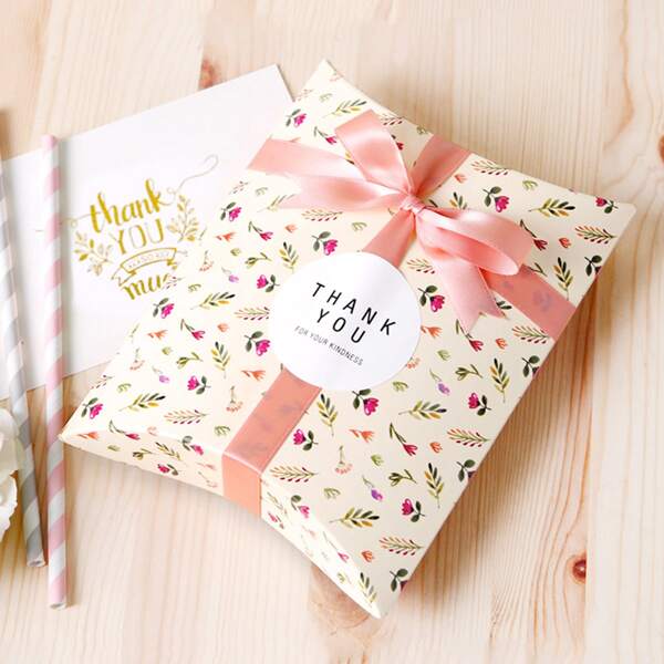 

10pcs Flower Print Candy Box, Multicolor