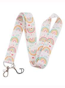 1pc Rainbow Print Lanyard, Perfect For Kids, Nurses and Teachers - Multicolor - View 9
