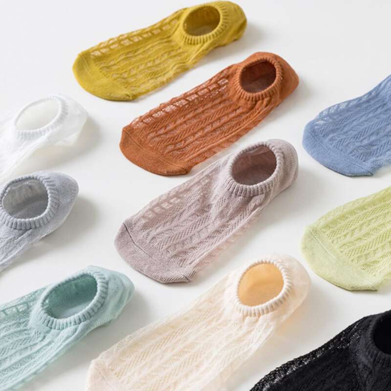 

5pairs Random Invisible Socks, Multicolor