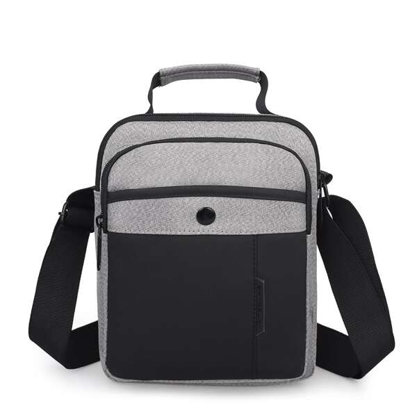 

Men Simple Crossbody Bag, Light grey
