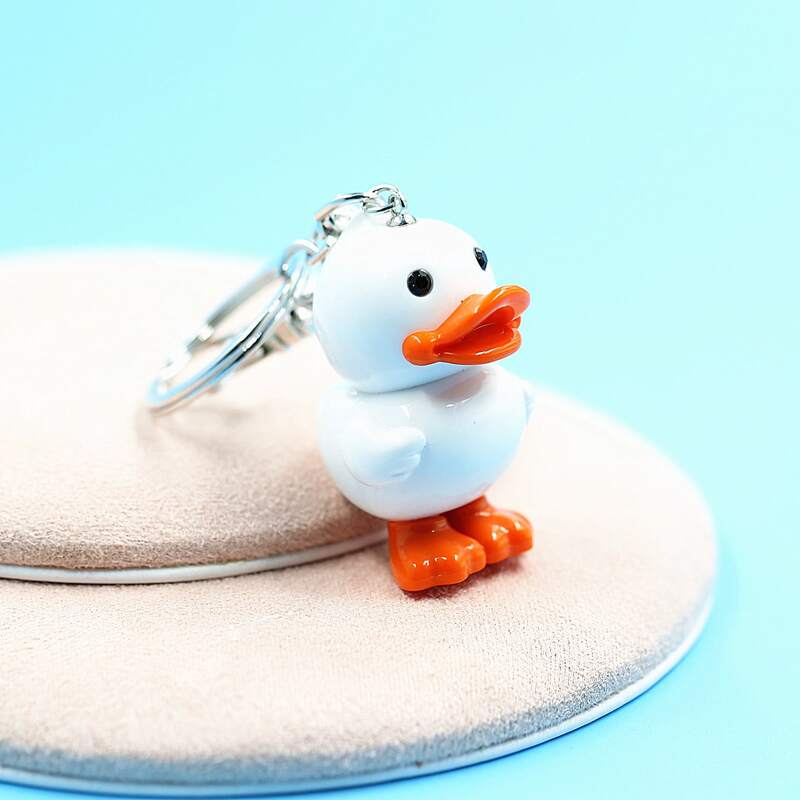 

Duck Design Bag Charm, White