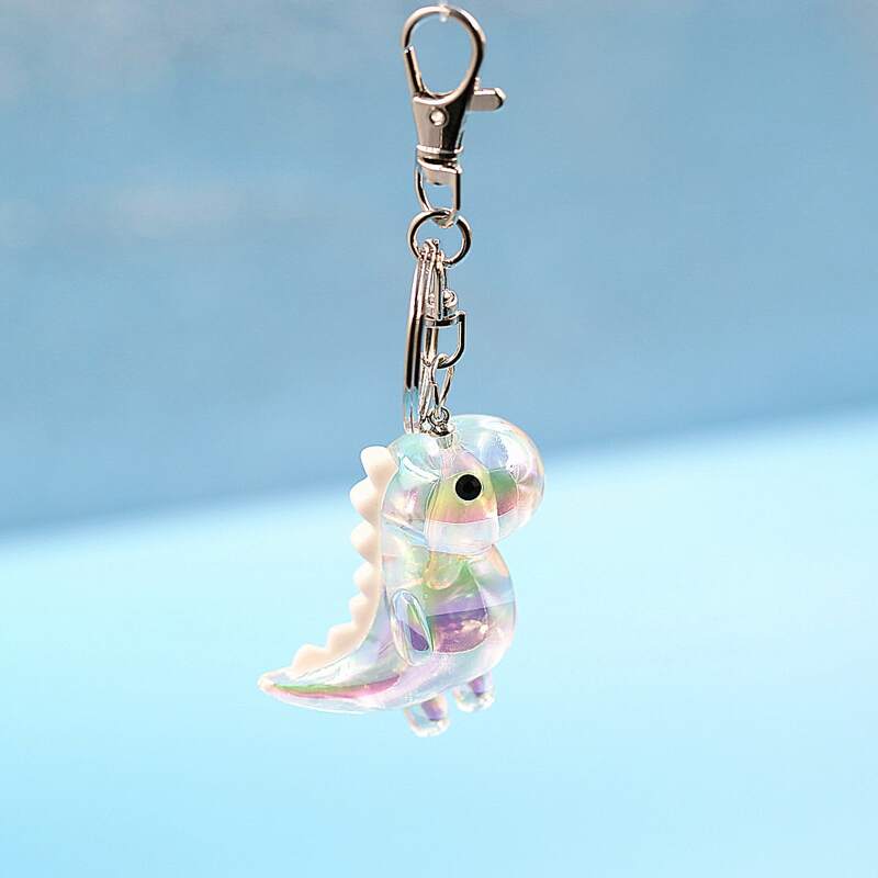 

Dinosaur Pendant Bag Charm, Clear