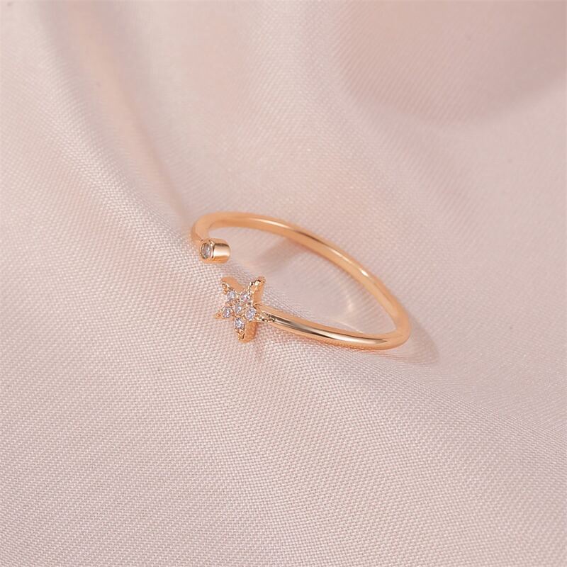 

1pc Star Cuff Ring, Gold