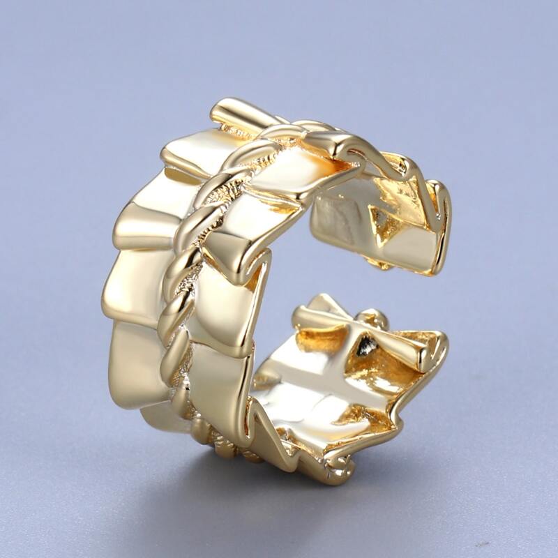 

1pc Cuff Ring, Gold