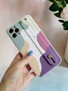 Ốp Điện Thoại Có Dây Đeo Khối Màu Ốp Điện Thoại Có Dây Đeo Tay Tương Thích Với IPhone15/15Plus/15Pro/15Promax - Nhiều màu - Xem 3