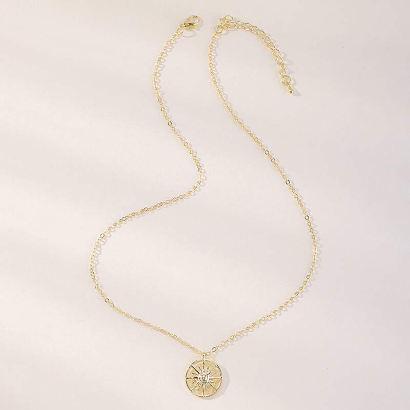 

Geo Pendant Chain Necklace, Gold