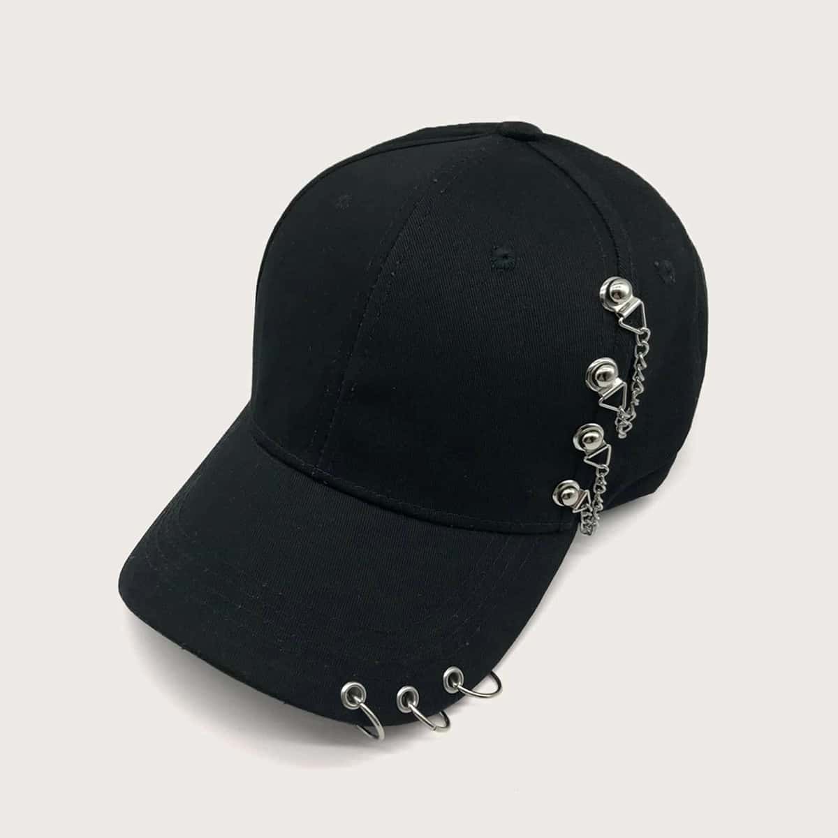 

Guys Ring Decor Baseball Cap, Black